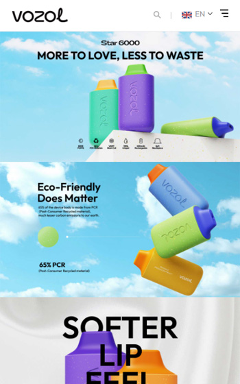 VOZOL霧化科技網站案例圖片3
