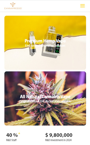 cannapresso品牌電子煙網站案例圖片1