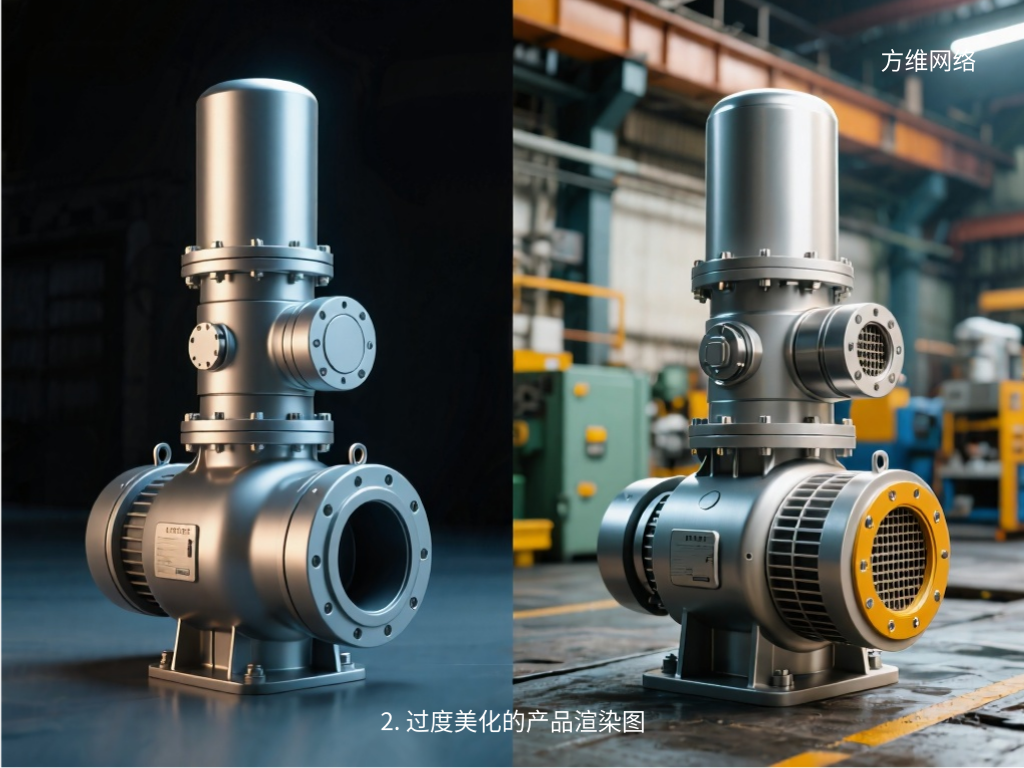 2. 過度美化的產品渲染圖