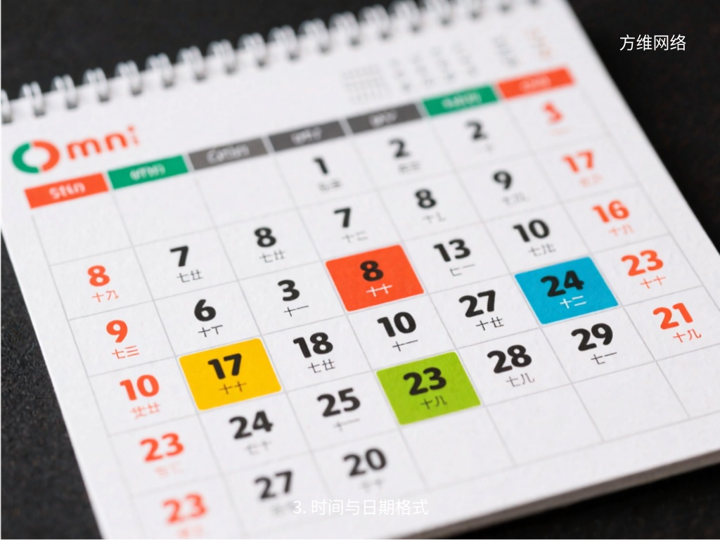 3. 時間與日期格式