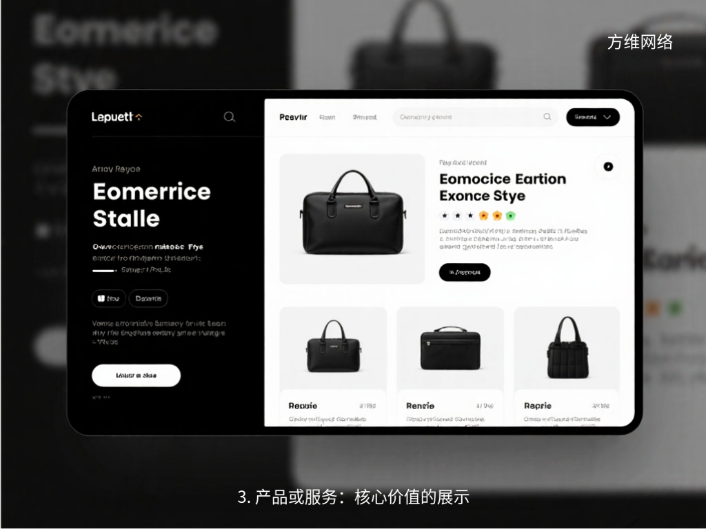 3. 產品或服務:核心價值的展示