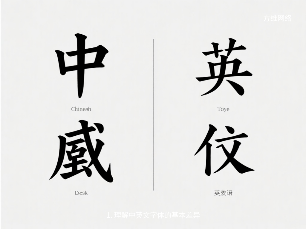 1. 理解中英文字體的基本差異