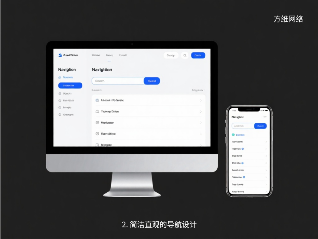 2. 簡潔直觀的導(dǎo)航設(shè)計