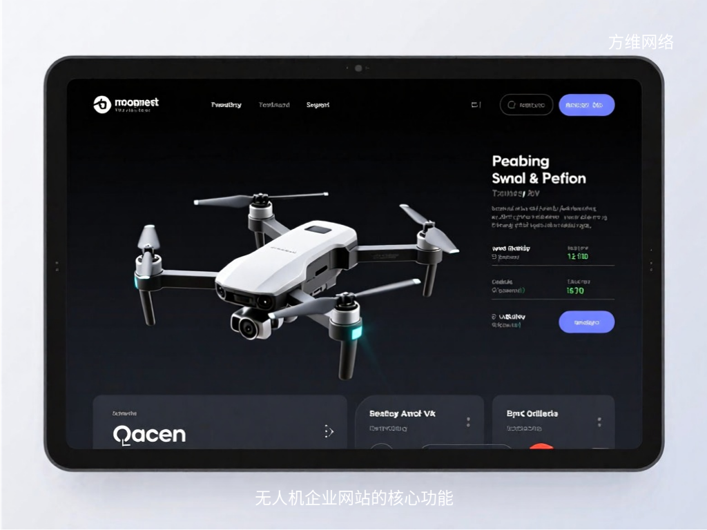 無人機企業網站的核心功能