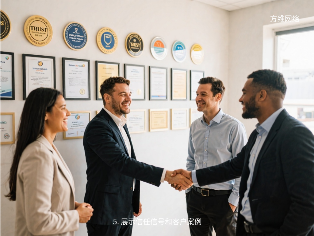 5. 展示信任信號和客戶案例