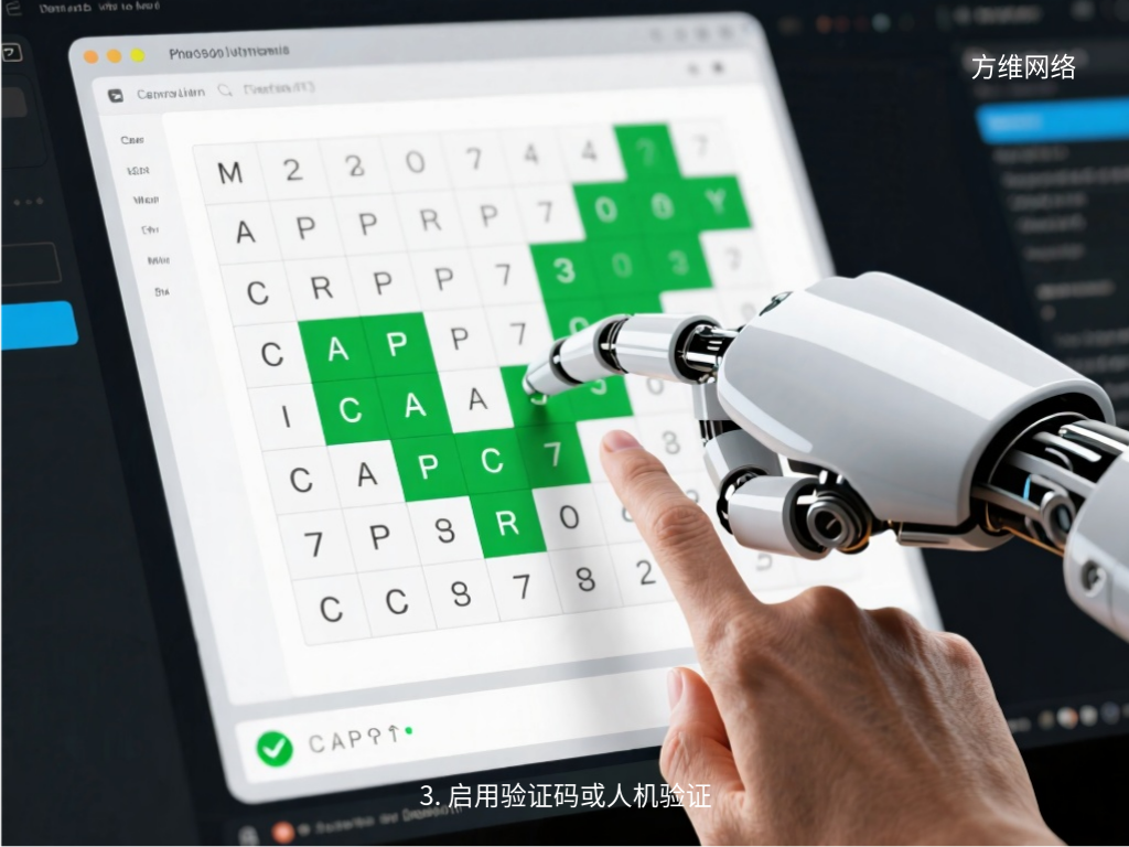 3. 啟用驗(yàn)證碼或人機(jī)驗(yàn)證