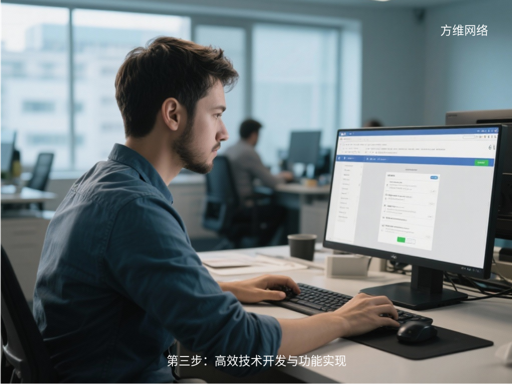 第三步:高效技術開發(fā)與功能實現(xiàn)