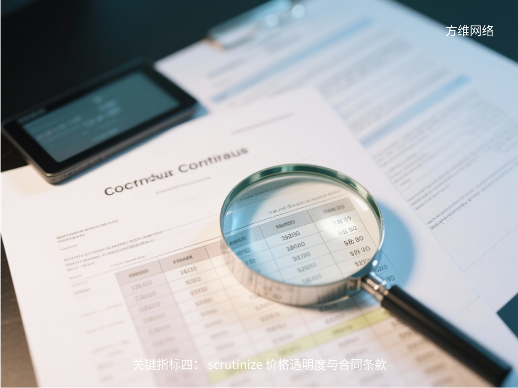 關鍵指標四: scrutinize 價格透明度與合同條款