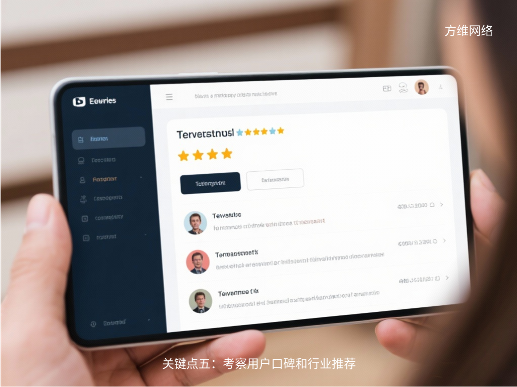 關鍵點五:考察用戶口碑和行業推薦