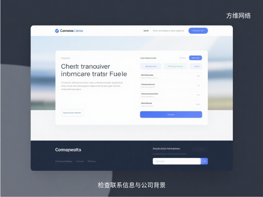 檢查聯系信息與公司背景