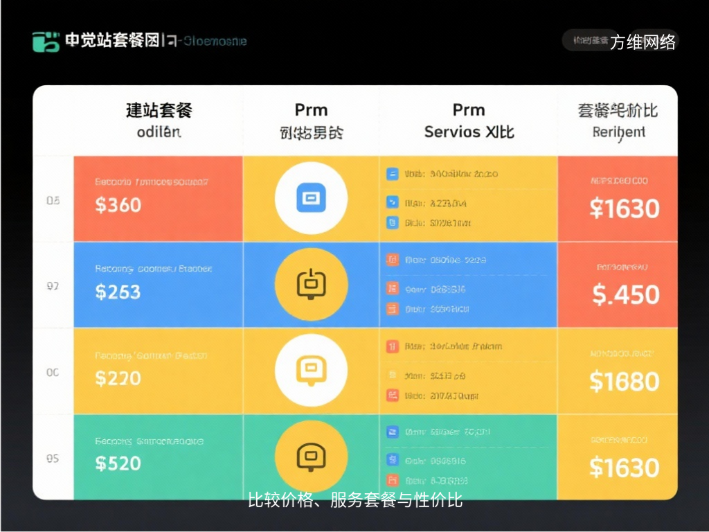 比較價格、服務套餐與性價比