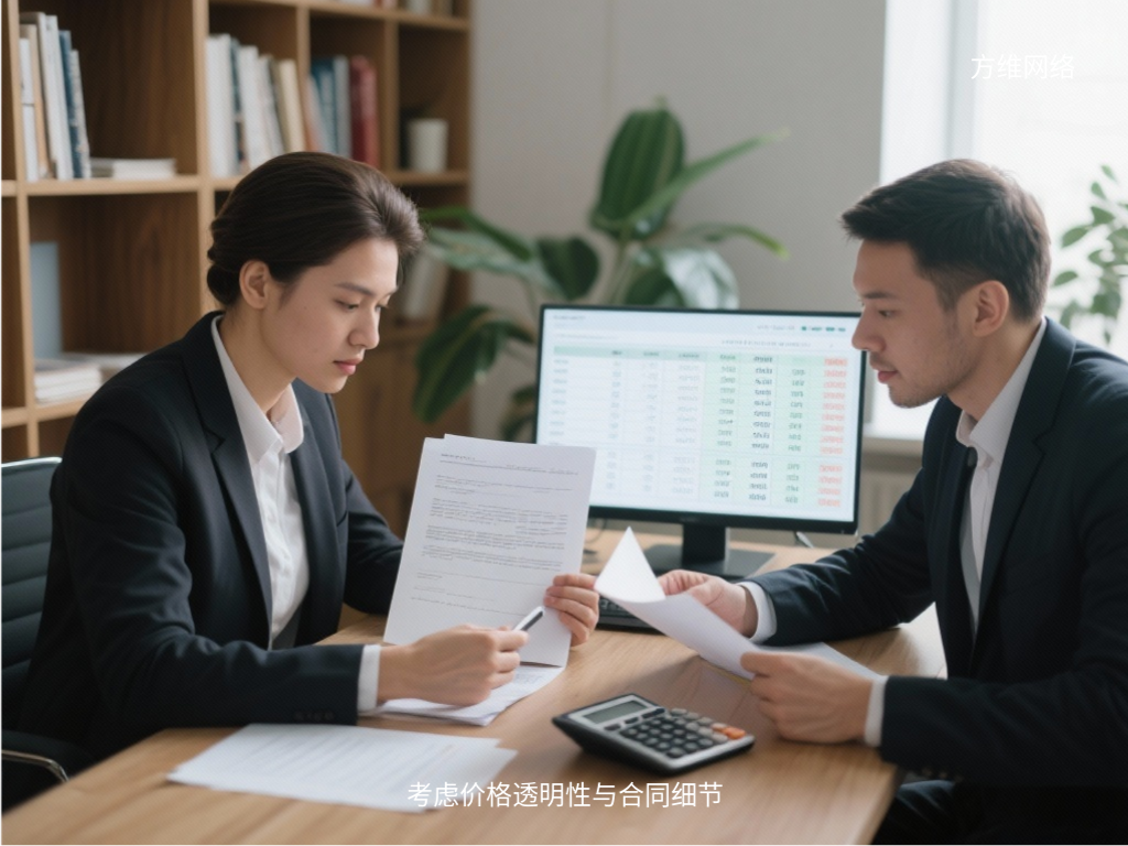 考慮價格透明性與合同細節