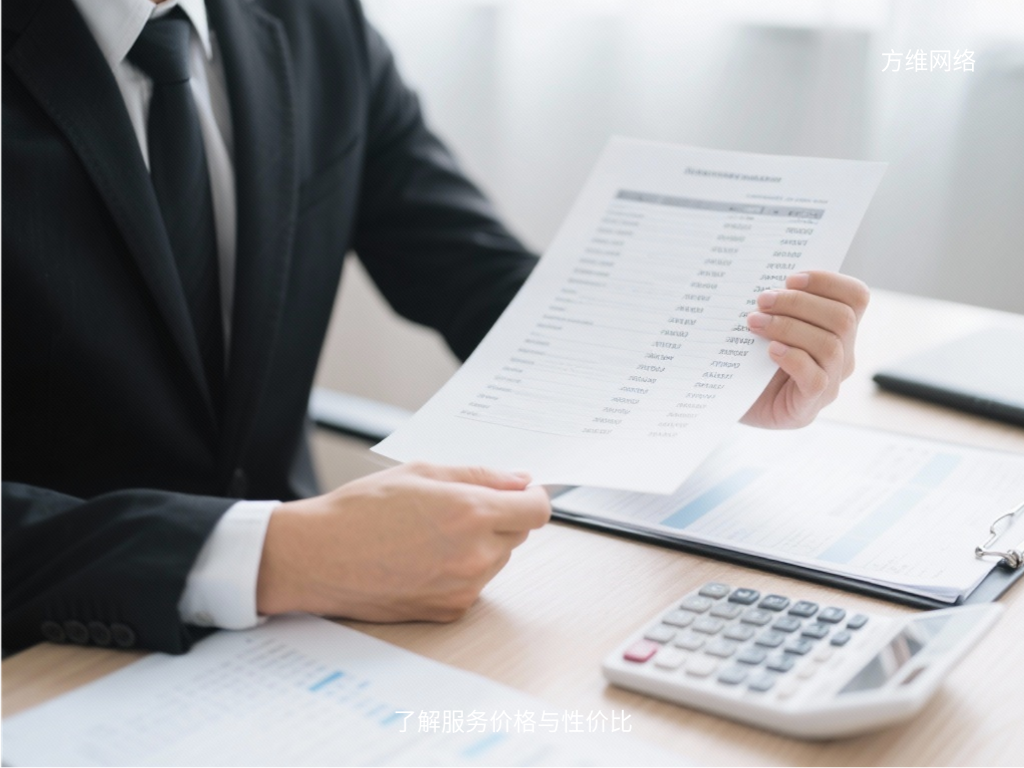 了解服務價格與性價比