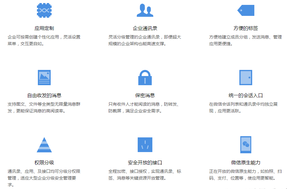 微信企業號功能